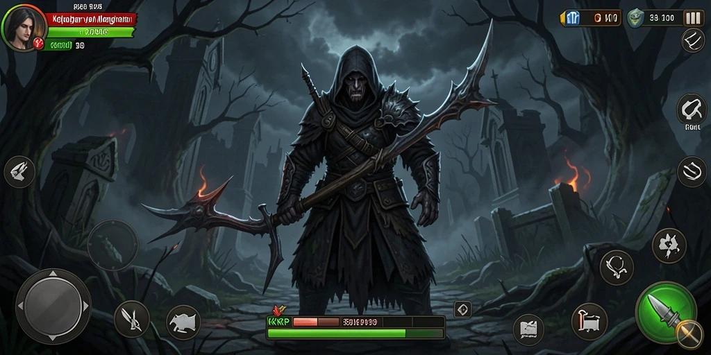 Tampilan gameplay KKRP yang menegangkan dan mencekam.