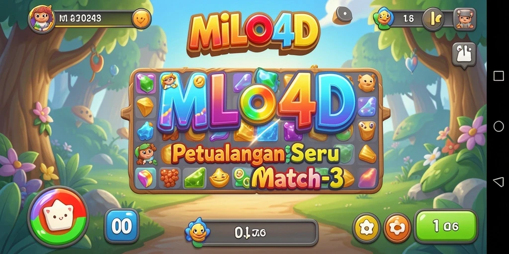 Tampilan gameplay seru dari MILO4D dalam kategori Match-3.