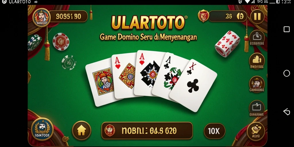 Tampilan gameplay Domino yang seru di ULARTOTO.